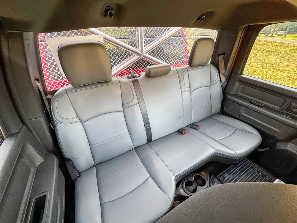 Red brush truck exterior or equipment detail, photo 86 of 97.