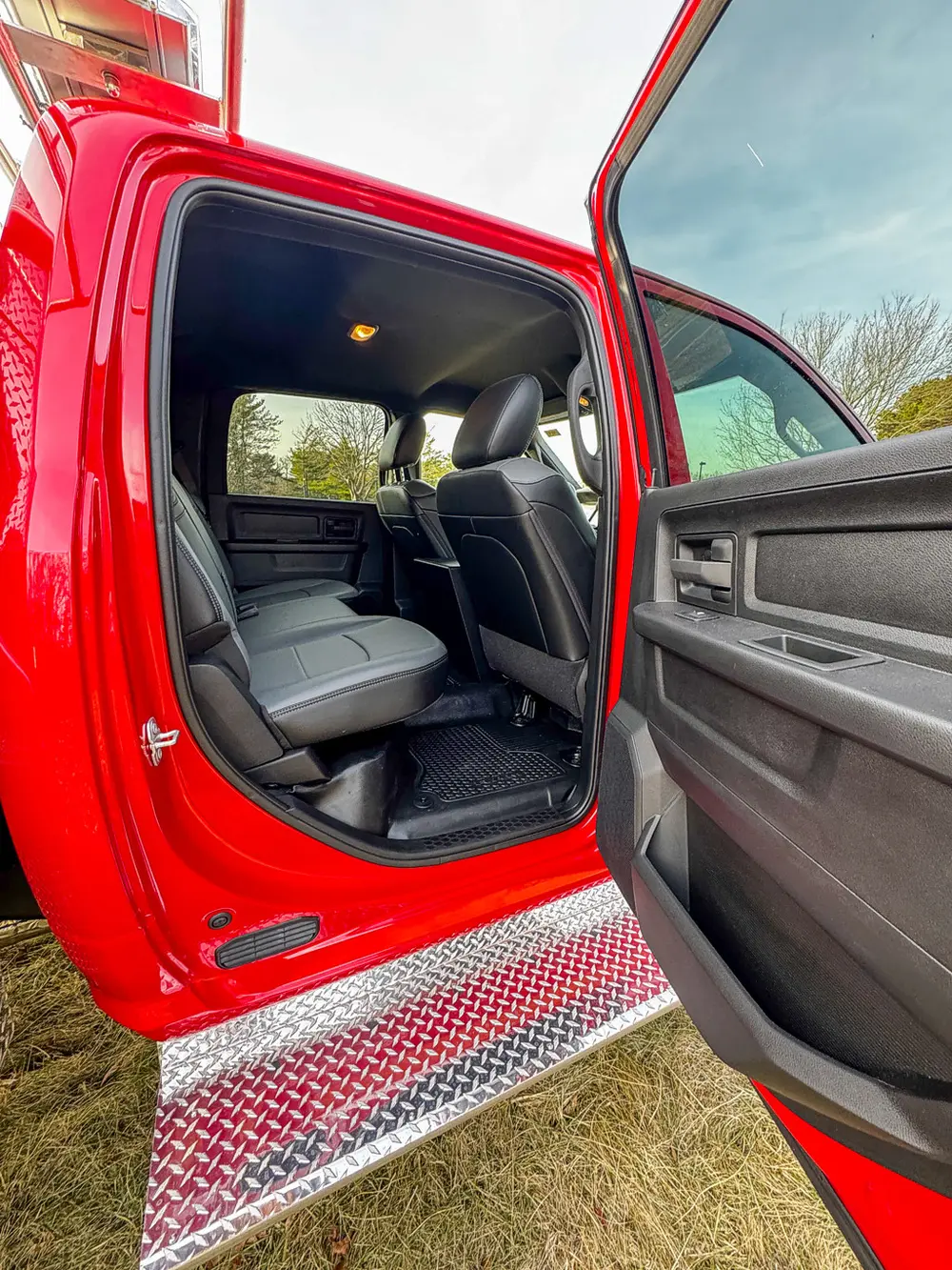 Red brush truck exterior or equipment detail, photo 87 of 97.
