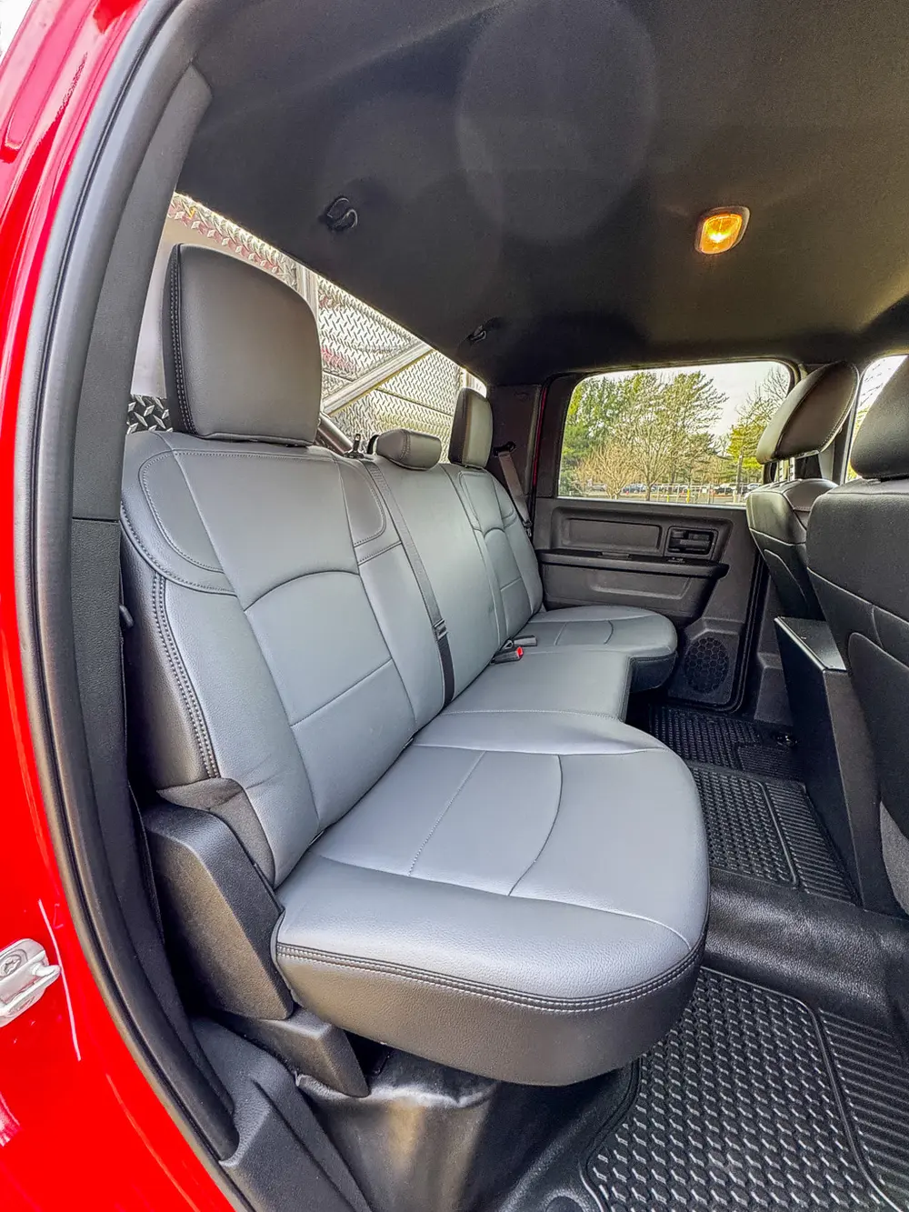 Red brush truck exterior or equipment detail, photo 88 of 97.