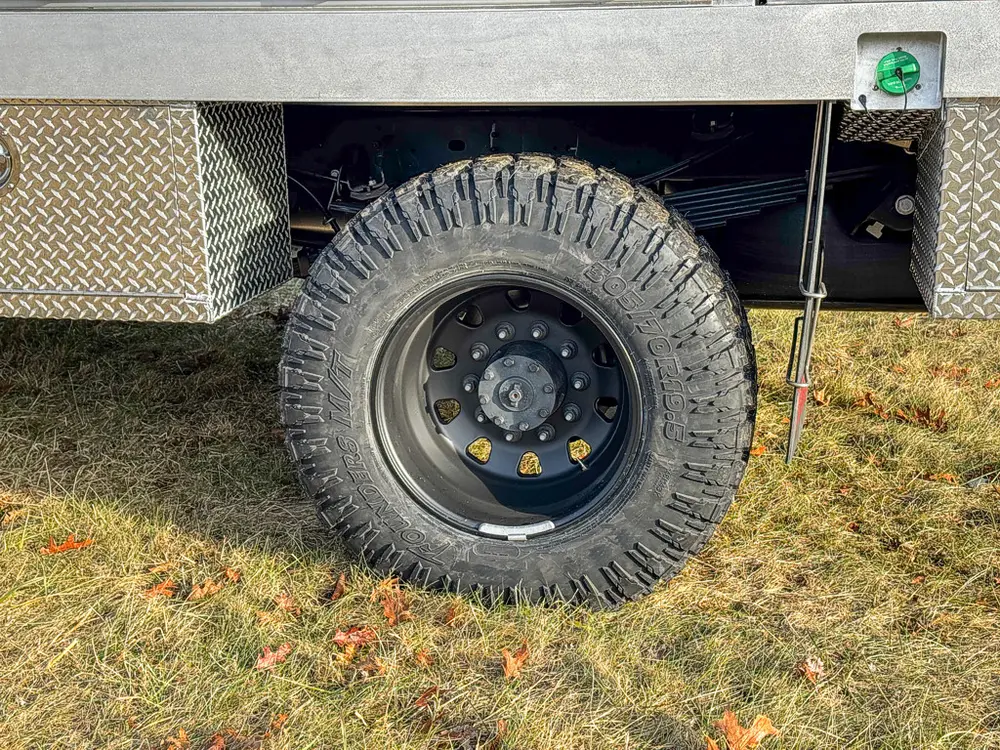 Red brush truck exterior or equipment detail, photo 95 of 97.