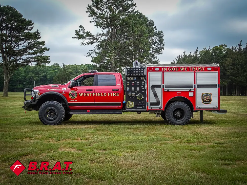 Left-side profile with cab, body compartments, and rear wheelbase visible.