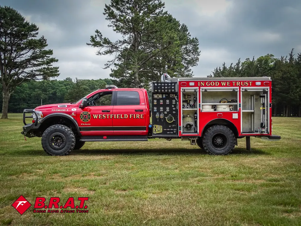 Left-side profile with multiple side compartments and rear hatch open.