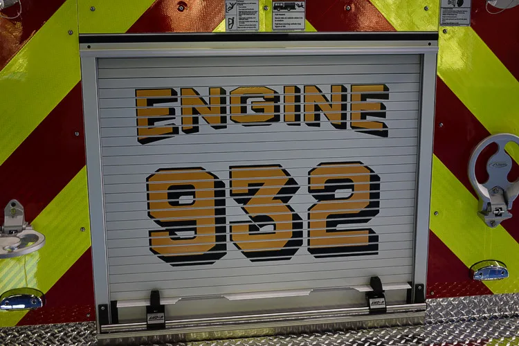 Rear panel close-up showing raised unit number lettering