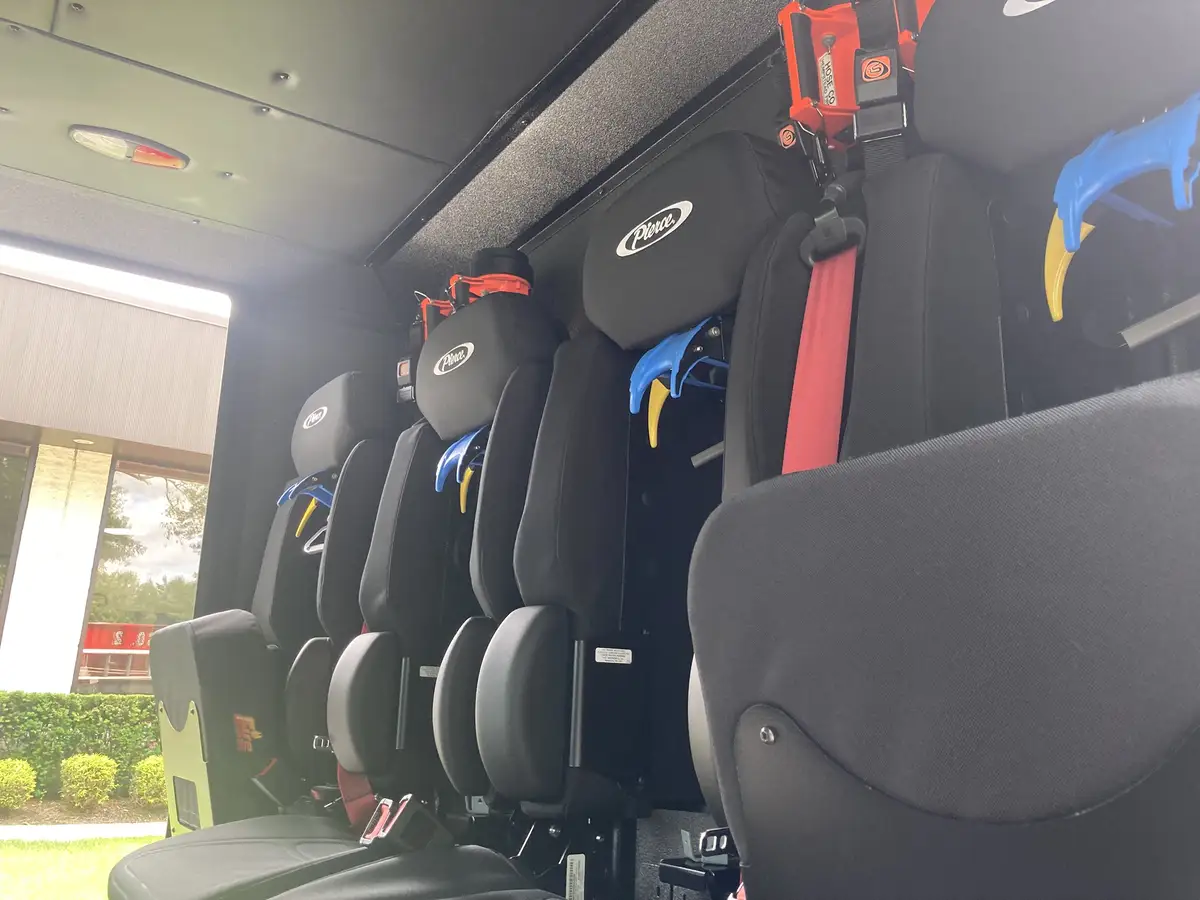 Pump panel full view showing gauges, valves, and intake controls