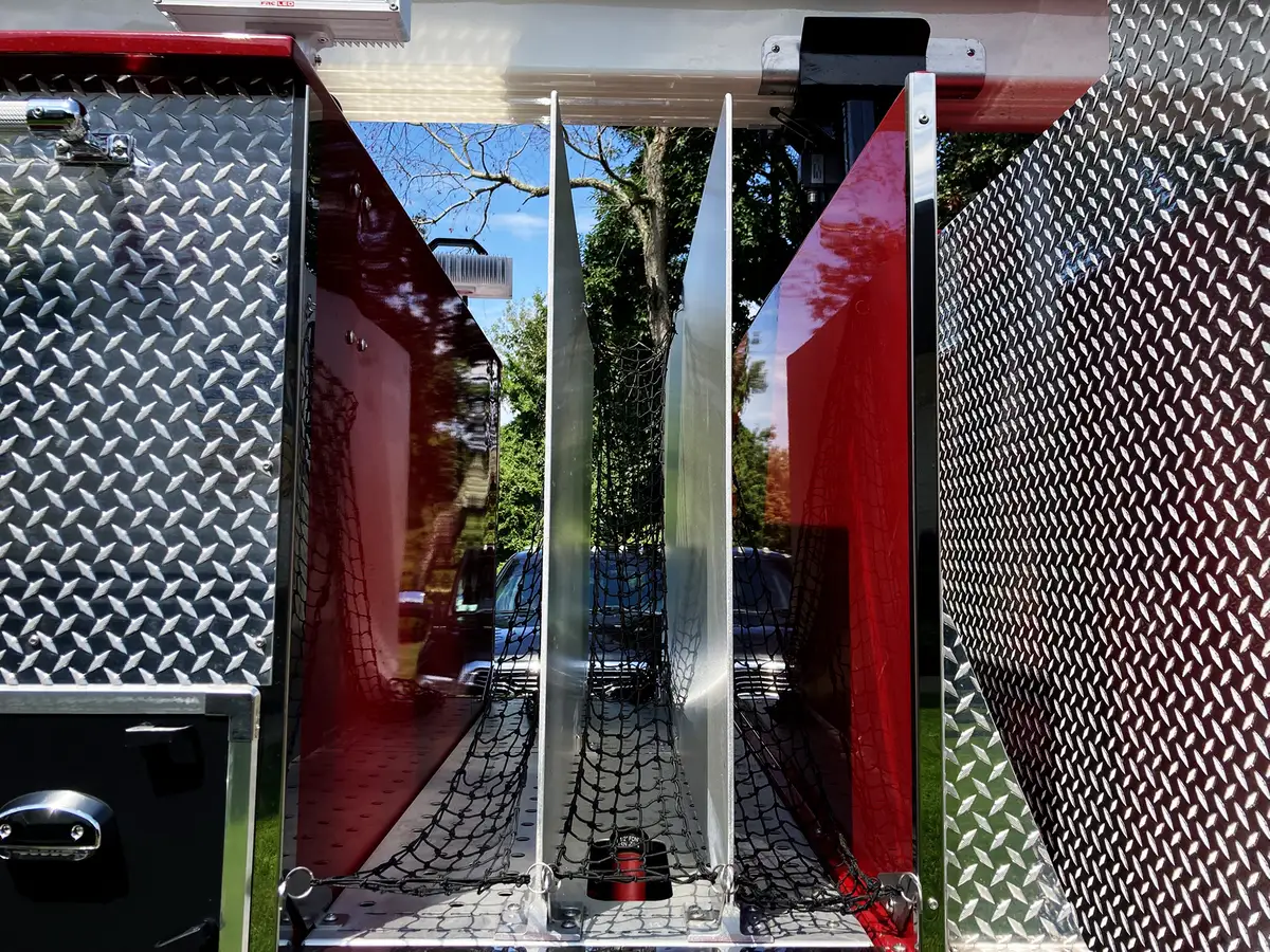 Pump panel detail close-up showing labeled valves and pressure gauges