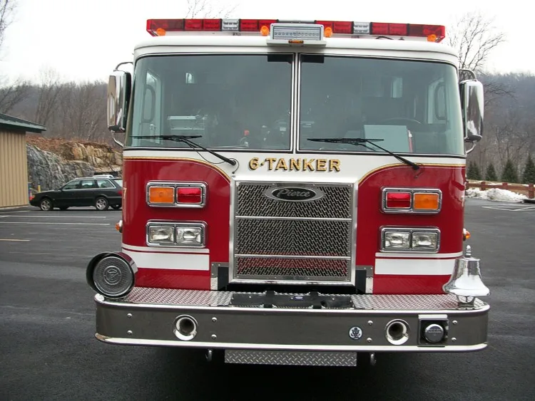 Head-on front view showing the grille, windshield, warning lights, and front intake ports.