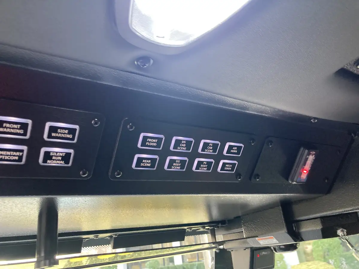 Pump panel area view showing gauge cluster and side controls