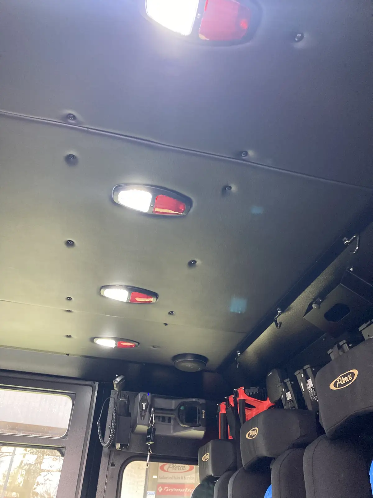 Open side toolboard view showing mounted hand tools and fittings