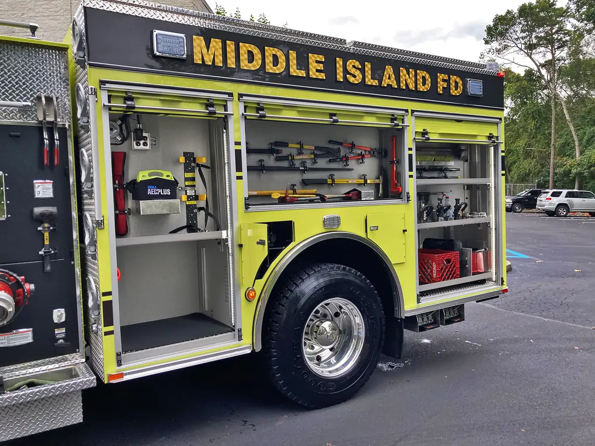 Rear-right exterior view showing chevron striping and rear body corner