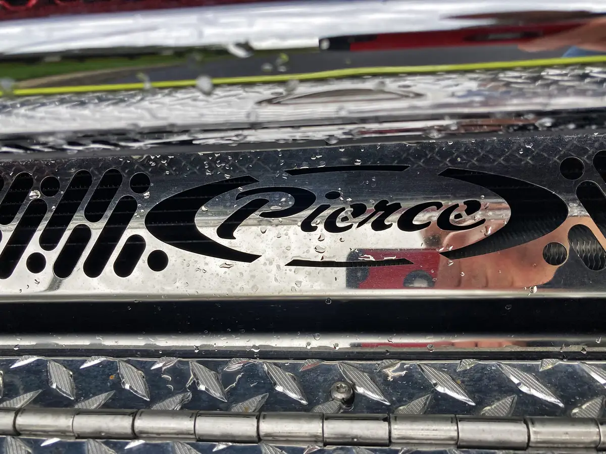 Dashboard control panel close-up showing rocker switches and indicator lights