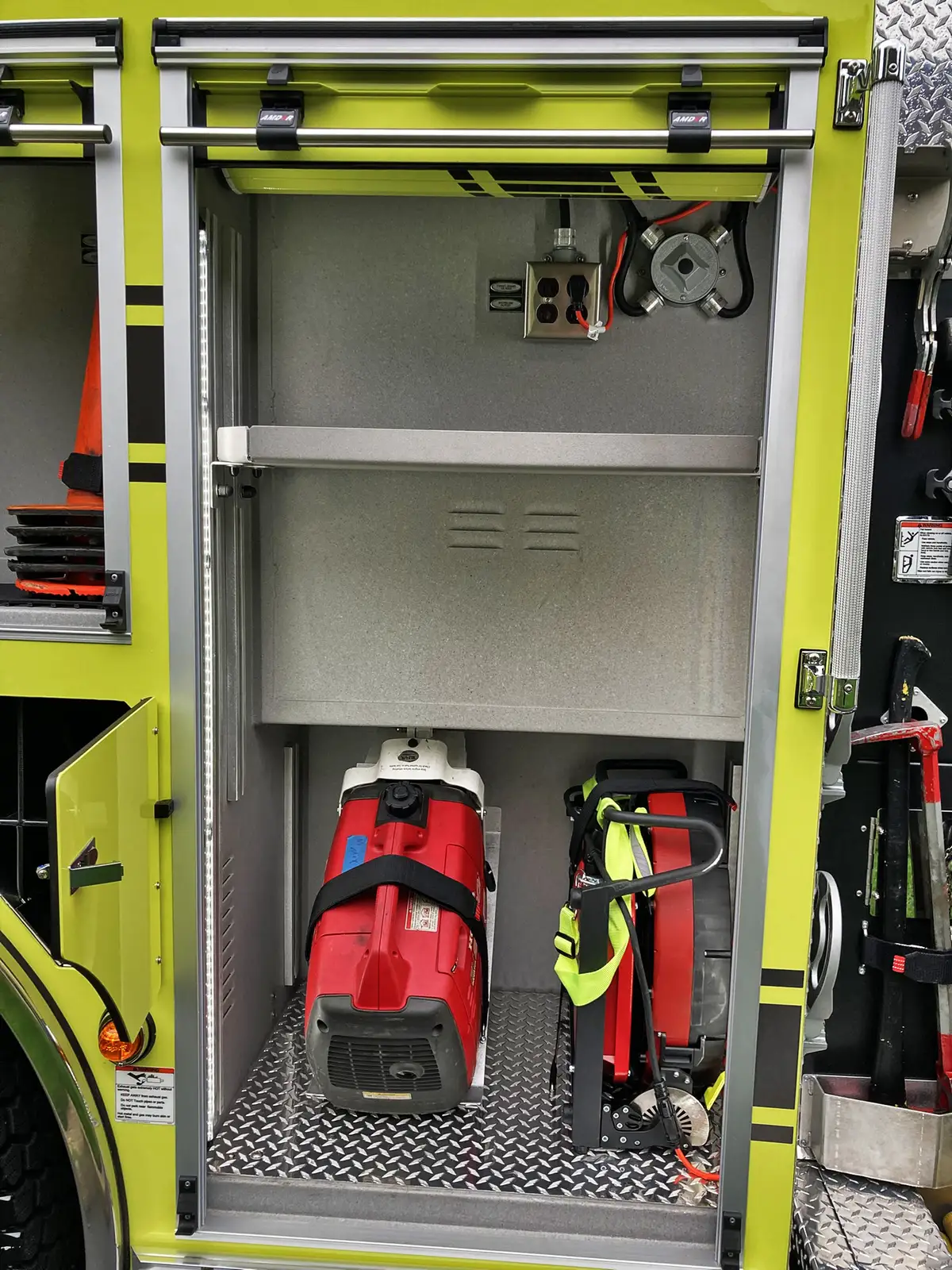 Front-left exterior view showing full cab face and side body profile