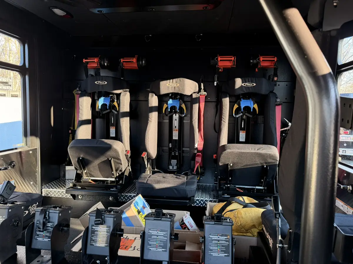 Under-console switch panel close-up showing labeled toggle controls