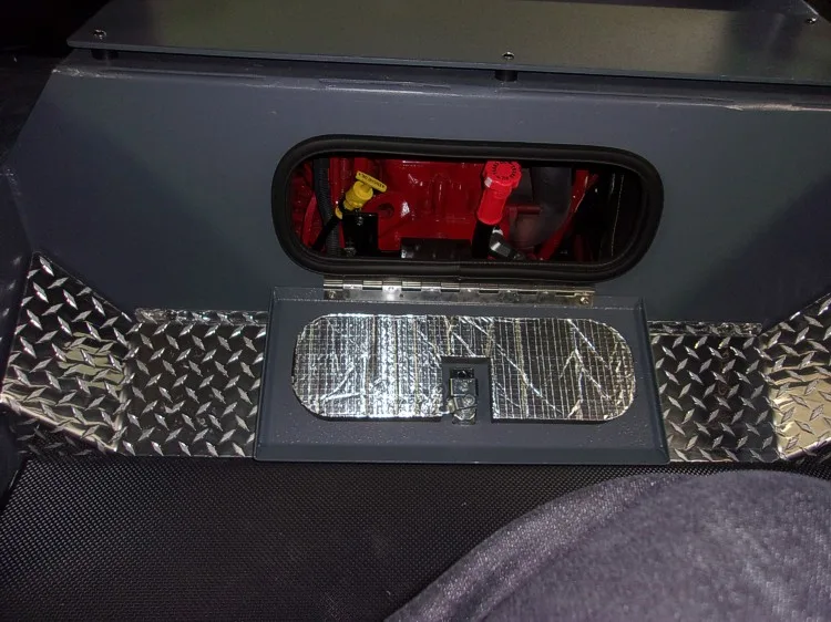 Rear body light and trim close-up on reflective chevron panel