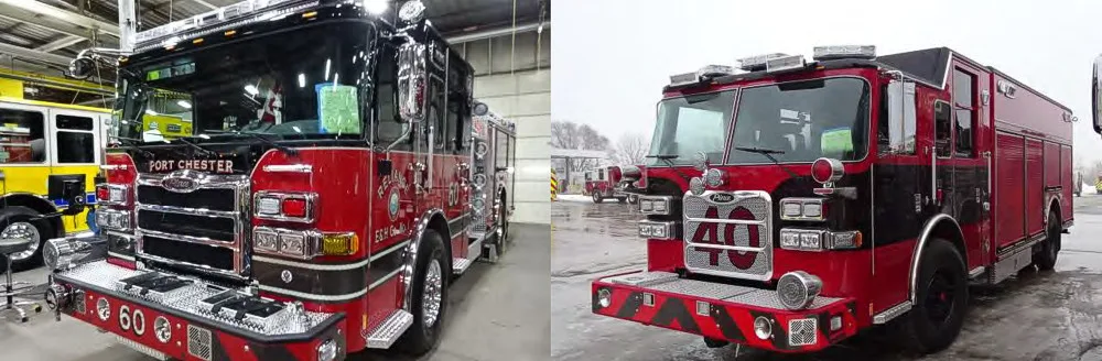Pierce Enforcer Pumper elevated exterior view, photo 3 of 3