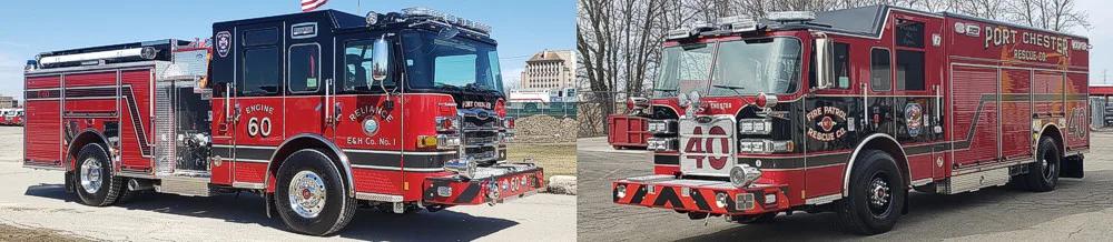 Pierce Enforcer Pumper elevated exterior view, photo 2 of 3