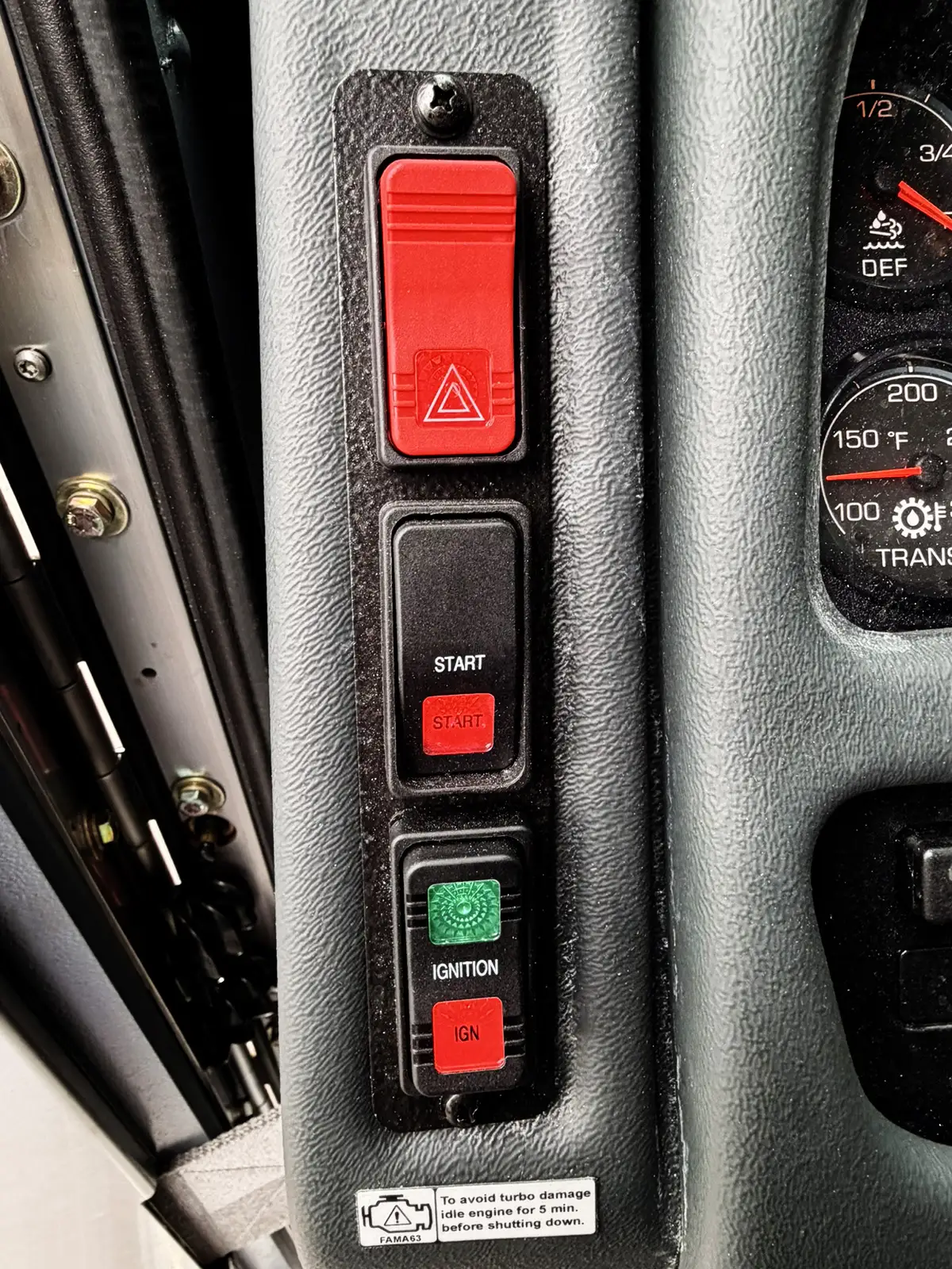 Keypad control panel close-up with numbered buttons and function keys