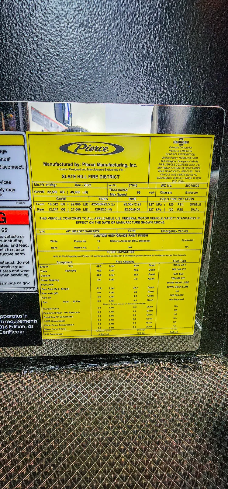 Pierce Enforcer Pumper exterior view, photo 63 of 80