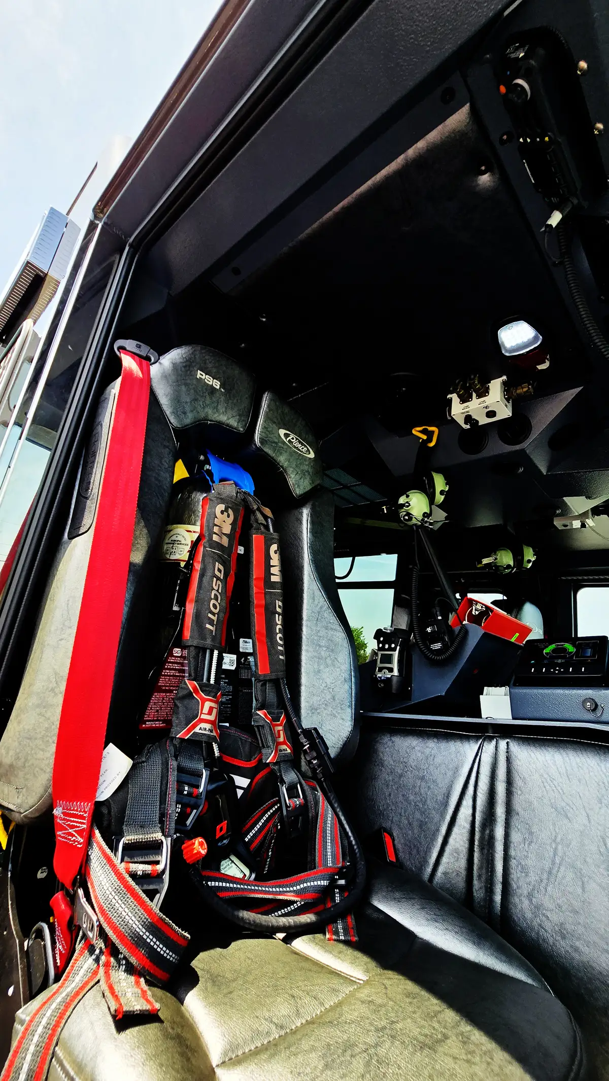 Interior rack view showing mounted ladders and storage system