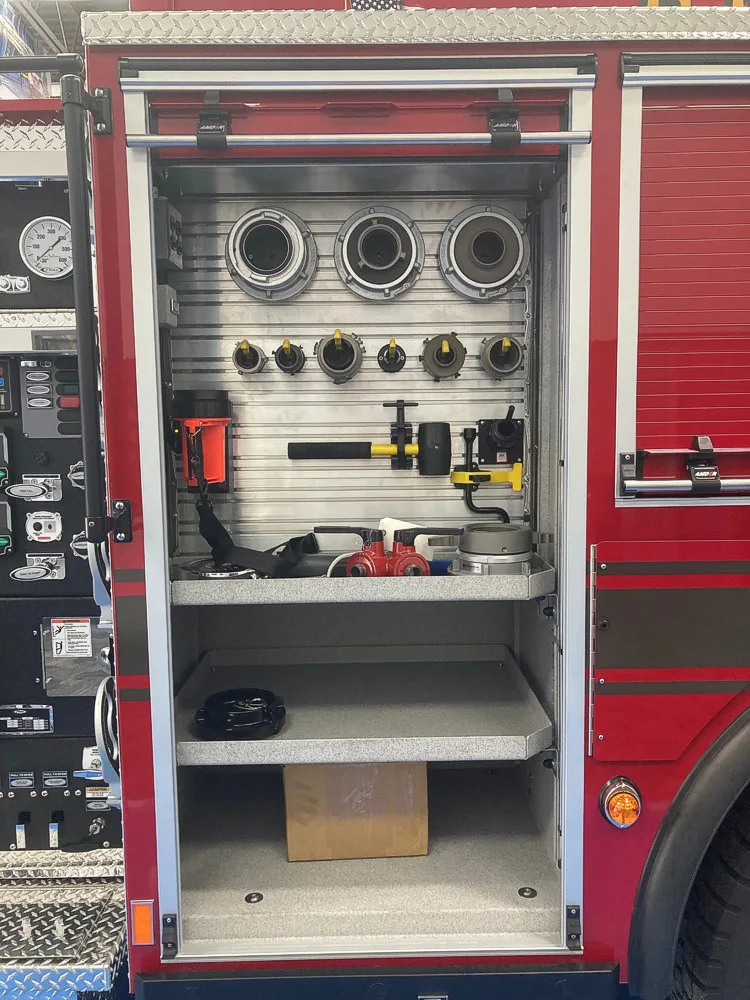 Pump-side intake panel close-up showing large intake ports and fittings